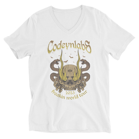 [ID: 223-G137] Band Merchandise Tour Illustration Unisex V-Neck Tee