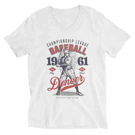 [ID: 223-G140] Baseball Championship League - University Sports Team Unisex V-Neck Tee