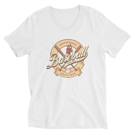 [ID: 223-G145] Baseball Team - College Sports Unisex V-Neck Tee