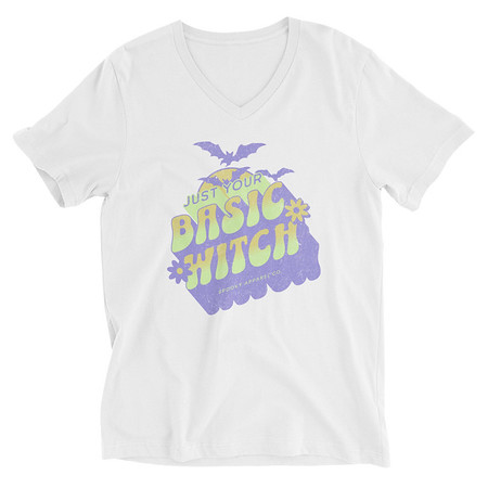 [ID: 223-G146] Basic Witch - Halloween Unisex V-Neck Tee