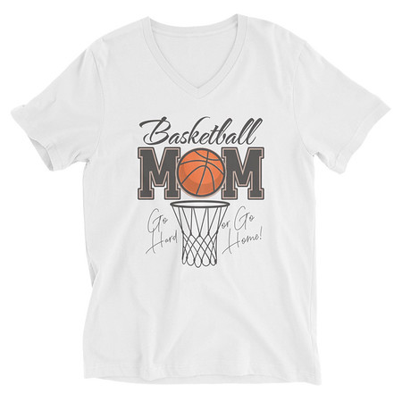 [ID: 223-G148] Basketball Mom - Mother's Day Unisex V-Neck Tee