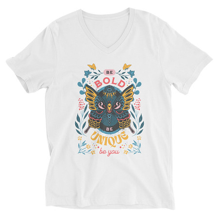 [ID: 223-G154] Be Bold Be Unique Unisex V-Neck Tee