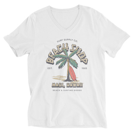 [ID: 223-G169] Beach Shop Unisex V-Neck Tee