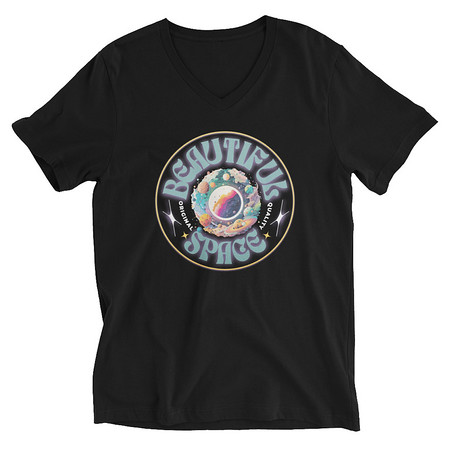 [ID: 223-G173] Beautiful Space Unisex V-Neck Tee