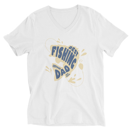 [ID: 223-G187] Best Fishing Dad - Typography Unisex V-Neck Tee