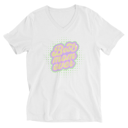 [ID: 223-G188] Best Mom Ever - Retro Typography Unisex V-Neck Tee