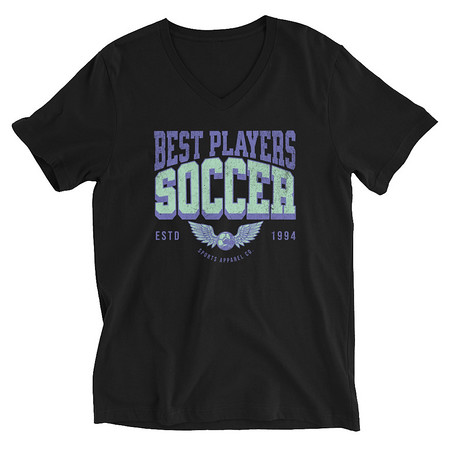 [ID: 223-G190] Best Players Soccer Unisex V-Neck Tee