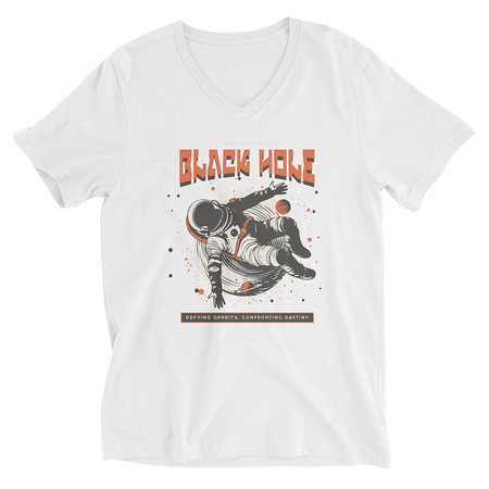 [ID: 223-G224] Black Hole Unisex V-Neck Tee
