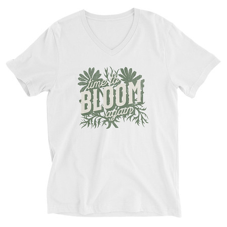 [ID: 223-G239] Bloom Again Unisex V-Neck Tee