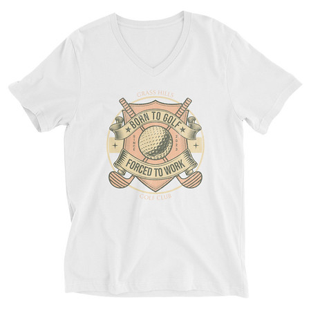 [ID: 223-G266] Born To Golf Unisex V-Neck Tee