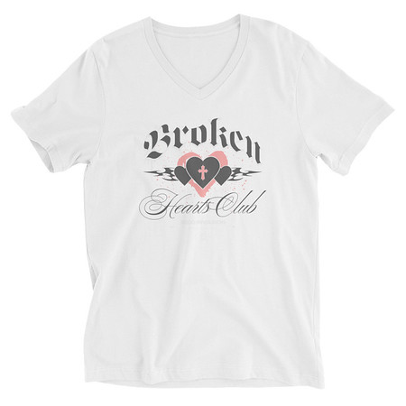 [ID: 223-G287] Broken Hearts Club Unisex V-Neck Tee