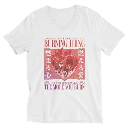 [ID: 223-G299] Burning Thing Unisex V-Neck Tee