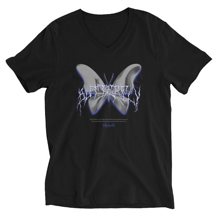 [ID: 223-G302] Butterfly Unisex V-Neck Tee
