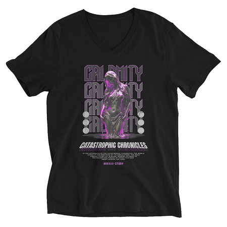 [ID: 223-G310] Calamity Streetwear Unisex V-Neck Tee