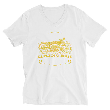 [ID: 223-G380] Classic Bike Unisex V-Neck Tee