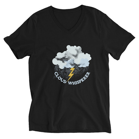 [ID: 223-G387] Cloud Whisperer - Rainy Weather Unisex V-Neck Tee