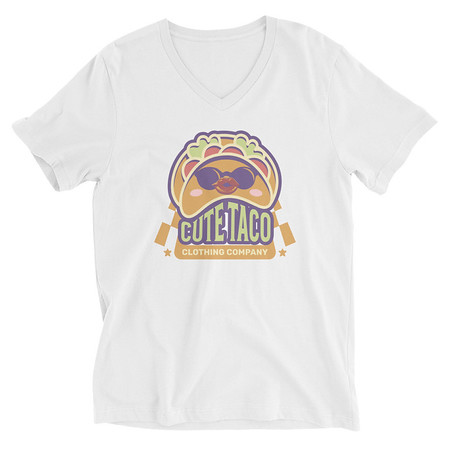 [ID: 223-G454] Cute Taco - Colorful Mexican Tortilla Unisex V-Neck Tee