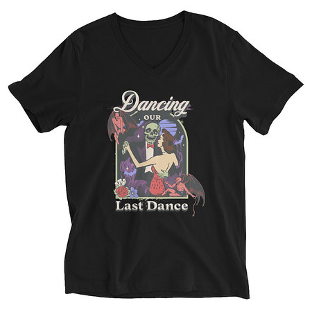 [ID: 223-G466] Dancing Our Last Dance - Halloween Unisex V-Neck Tee