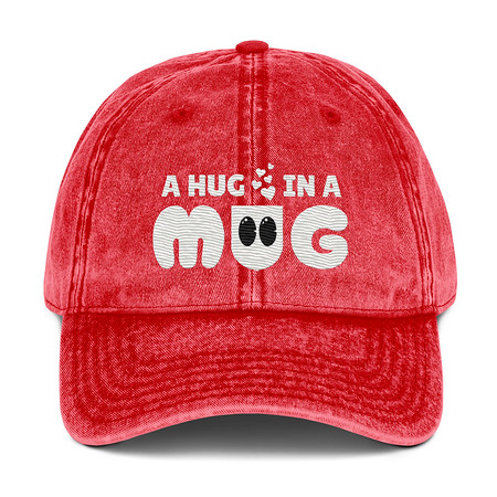 [ID: 327-G17] A Hug in a Mug - Funny Cartoon Vintage Cap