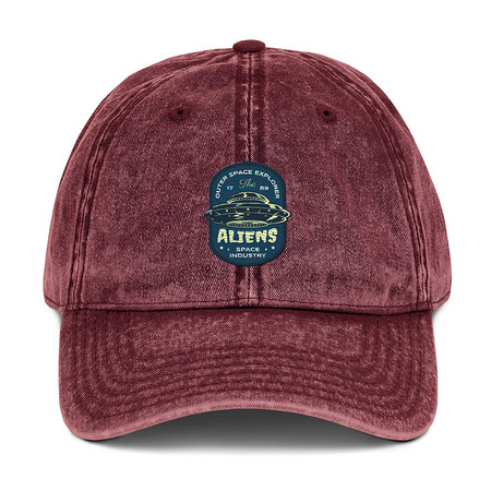 [ID: 327-G40] Aliens Outer Space Explorer - UFO Vintage Cap