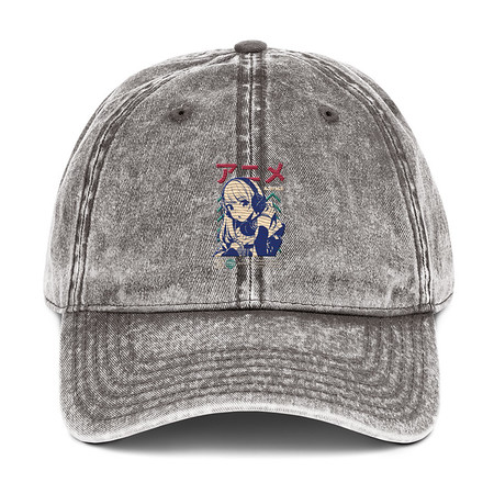 [ID: 327-G89] Anime Girl Vintage Cap
