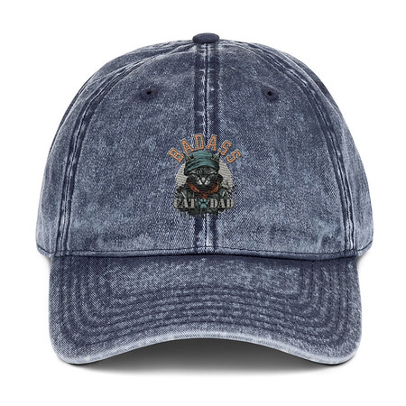 [ID: 327-G129] BADASS CAT DAT Vintage Cap