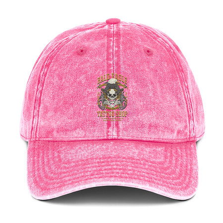 [ID: 327-G133] Bald Eagle Tattoo Shop - Skeleton Vintage Cap
