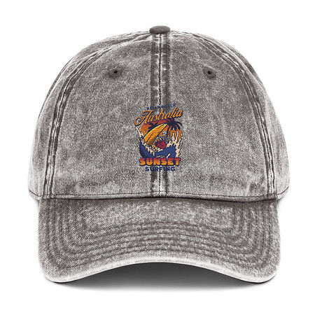 [ID: 327-G180] Bells Beach Australia Sunset Surfing Vintage Cap