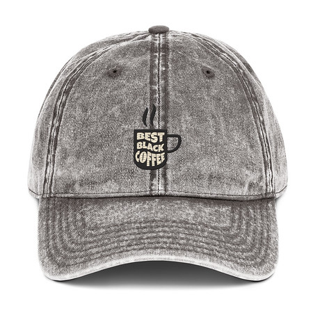 [ID: 327-G185] Best Black Coffee - Hot Cup Vintage Cap