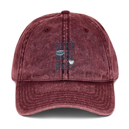 [ID: 327-G227] Black Magic Coffee - Simple Cup Vintage Cap
