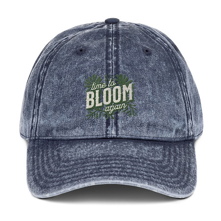 [ID: 327-G239] Bloom Again Vintage Cap