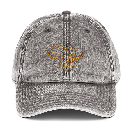 [ID: 327-G240] Blue Butterfly - Minimal Vintage Cap