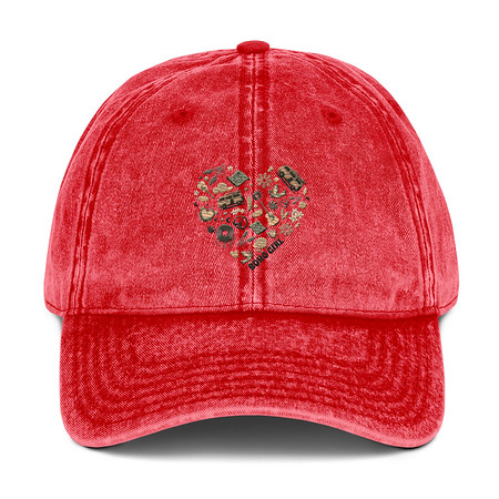 [ID: 327-G248] Boho Girl Poster Vintage Cap