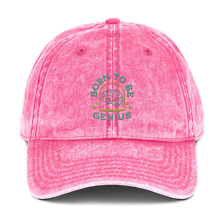 [ID: 327-G260] Born To Be Genius - Brain Vintage Cap