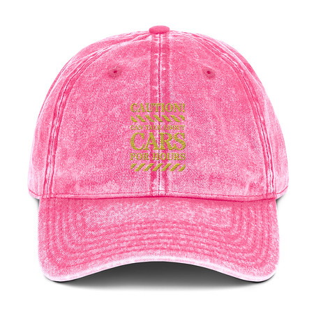 [ID: 327-G351] Caution Signs - Yellow Traffic Sign Vintage Cap
