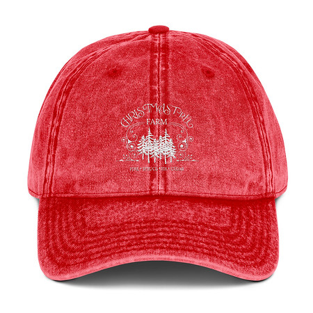 [ID: 327-G377] Christmas Tree Farm Vintage Cap
