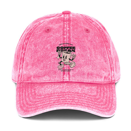 [ID: 327-G395] Coffee Break Mascot Vintage Cap