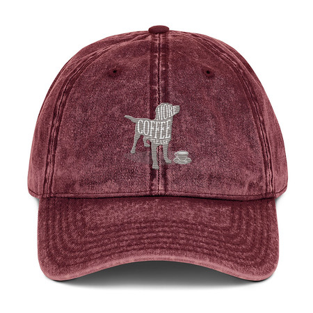 [ID: 327-G399] Coffee Dog Vintage Cap