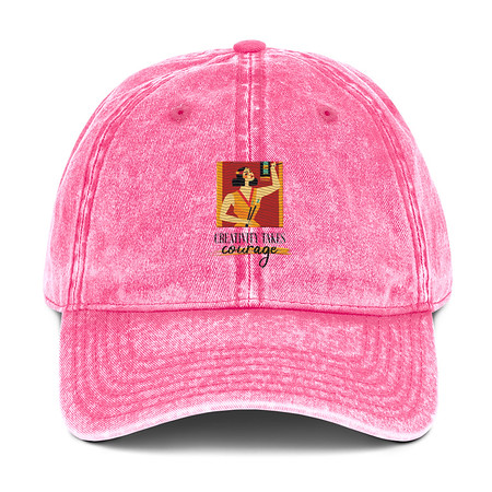 [ID: 327-G434] Creativity Takes Courage Vintage Cap