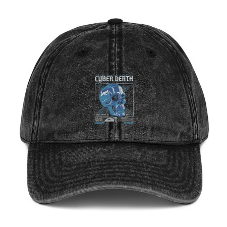 [ID: 327-G457] Cyber Death - Skull Vintage Cap