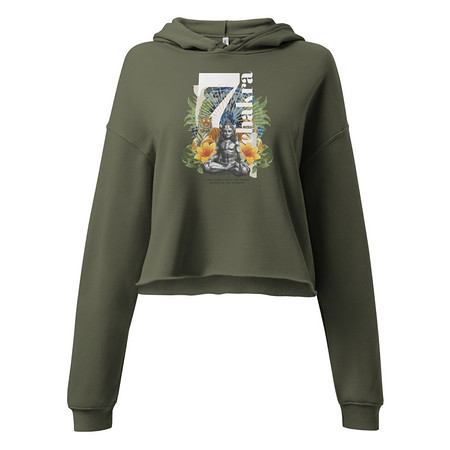 [ID: 317-G12] 7 Chakra Women's Cropped Hoodie