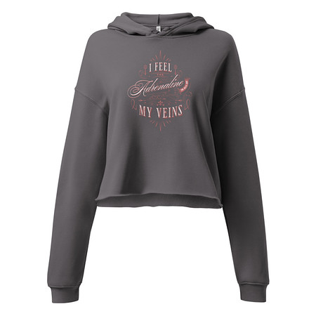 [ID: 317-G24] Adrenaline in my Veins - Victorian Women's Cropped Hoodie