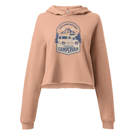 [ID: 317-G29] Adventure Campervan - Outdoor Women's Cropped Hoodie