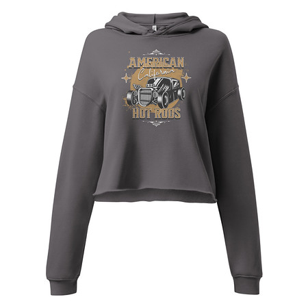 [ID: 317-G73] American Hot Rods Women's Cropped Hoodie