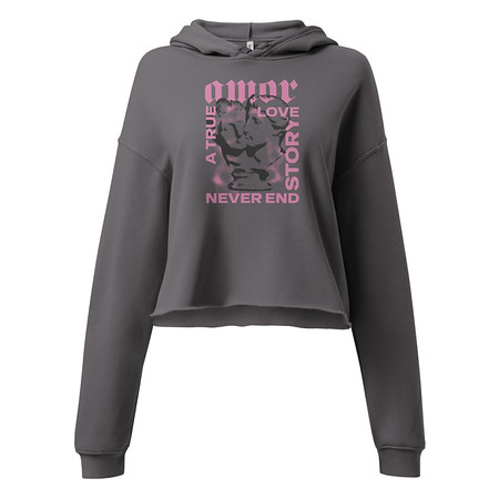 [ID: 317-G77] Amor Women's Cropped Hoodie
