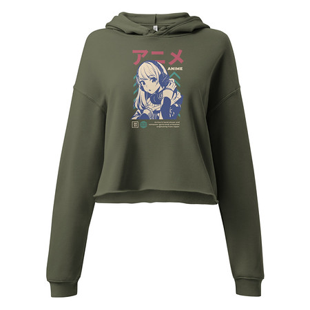 [ID: 317-G89] Anime Girl Women's Cropped Hoodie