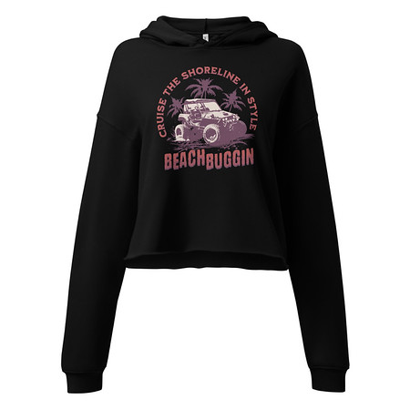 [ID: 317-G163] BEACH BUGGIN Women's Cropped Hoodie