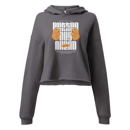 [ID: 317-G192] Better Day Ahead Women's Cropped Hoodie