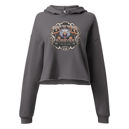 [ID: 317-G208] biker forever Women's Cropped Hoodie