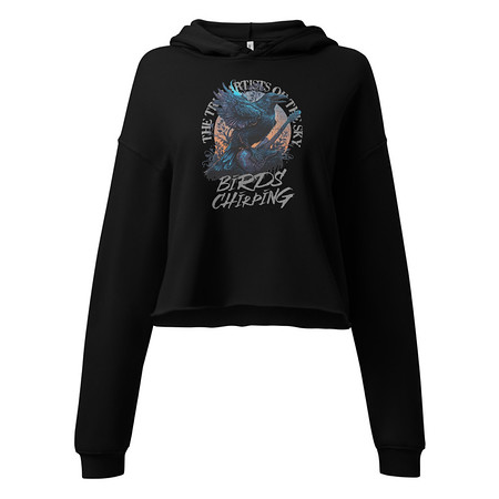 [ID: 317-G210] Birds Chirping Women's Cropped Hoodie